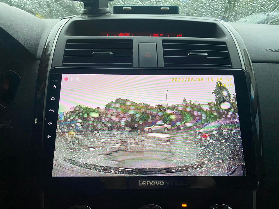 加裝USB行車紀錄器-前鏡頭畫面顯示