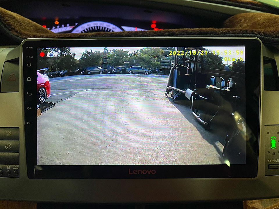 加裝USB行車記錄器-後鏡頭畫面顯示
